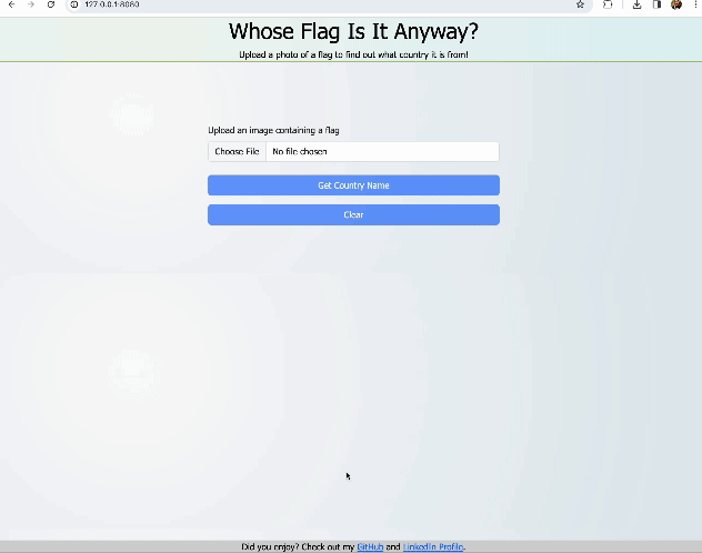 Demo of Flag Lookup App